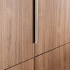Insitu image of the Brushed Nickel Lip Pull installed on wooden cabinetry.