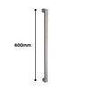 Product picture with overall measurement of the 7100 Urban Pull Handle in Graphite Nickel on a white background.