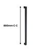 Product image of the 7101 Polo Pull Handle with measurements next to it in black writing on a white background.