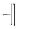 Product image of the 7102 Polo Pull Handle with measurements next to it in black writing on a white background.