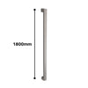 Product picture with overall measurement of the 7102 Urban Pull Handle in Graphite Nickel on a white background.