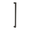 Product picture of the Zanda Streamline Pull Handle 600mm Matt Black face fix single on a white background.