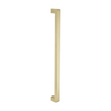 Product picture of the Zanda Streamline Pull Handle 600mm Satin Brass face fix single on a white background.