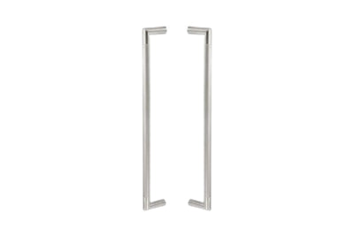 Product image of the Wyatt Stainless Steel Pull Handle pair on a white background.