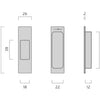 Specification drawing with measurements for the 8001/92 Mardeco End Pull on a white background.