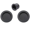 Product image of the Visca Cavity Sliding Door Passage Kit Matt Black on a white background.