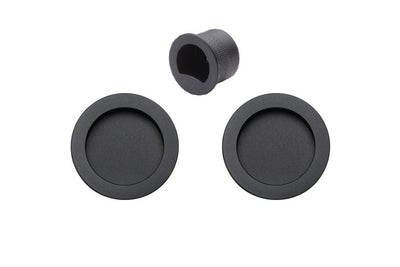 Product image of the Visca Cavity Sliding Door Passage Kit Matt Black on a white background.