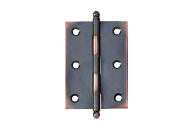 Product picture of the Architectural Choice Hinge Loose Pin Ball Antique Copper H85xW60mm 8560AC on a white background.