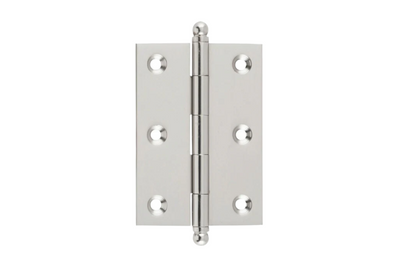 Product image of the Architectural Choice Hinge Loose Pin Ball Satin Nickel H85xW60mm 8560SN on a white background.