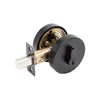 Product picture of the Matt Black Zanda Futura Deadbolt Double Cylinder on a white background.