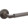 Product image of the Zurich Graphite Nickel Door Handle on a white background.