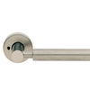 Product picture looking at the privacy option of the Manital Amleto Satin Nickel Door Handle.