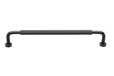 Kethy Bugle Cabinet Handle in Matt Black – Knurled pull handle for modern kitchen cabinetry.