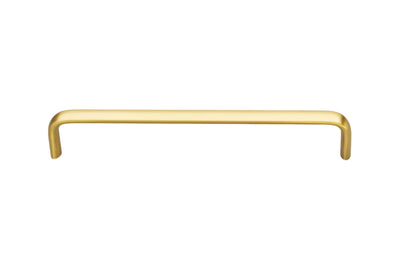 Kethy Trumpet Cabinet Handle in Matt Brass – Luxury cabinet pull handle for modern kitchens and wardrobes.