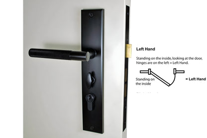 Nidus Knurled Domici Ozi-1 matte black longplate lock combo, left handed.