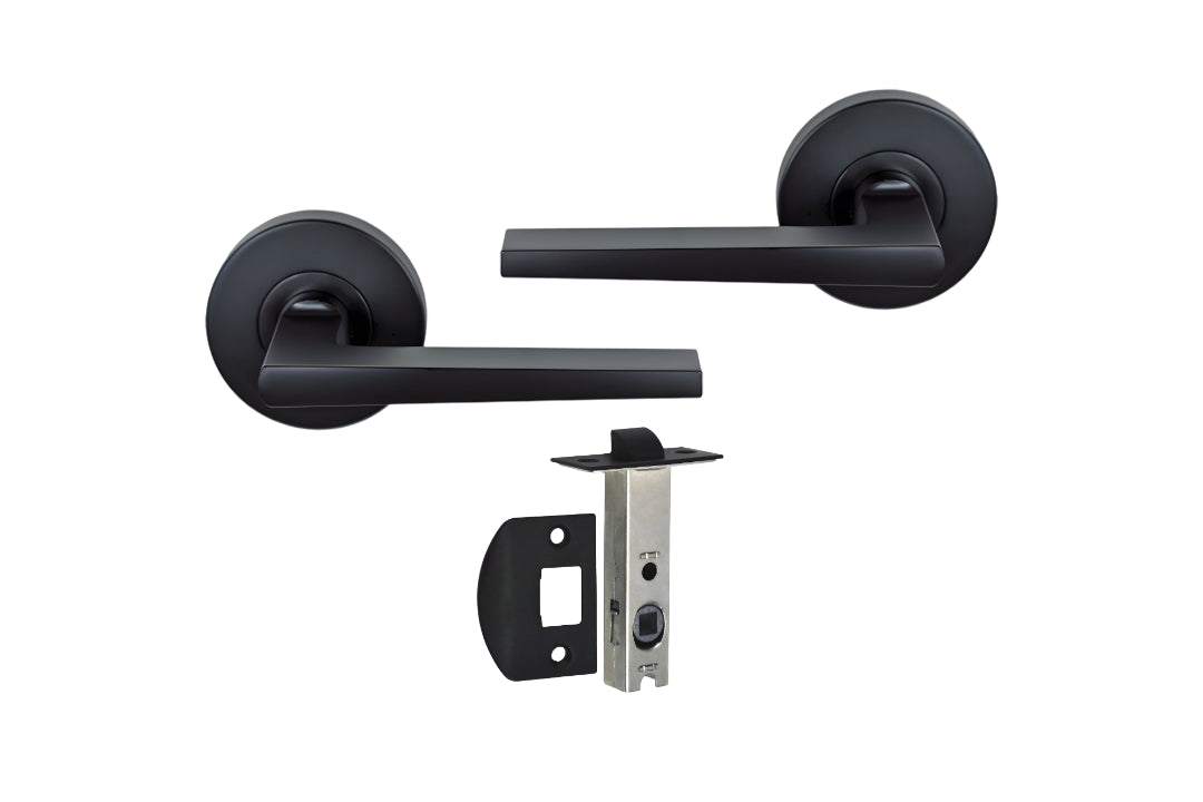 Nidus Marino Passage Lever Set Matte Black 63mm Round Rose