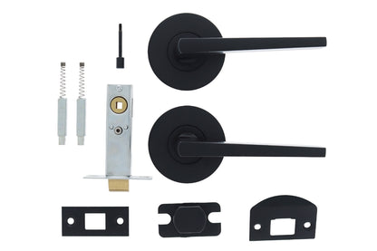 Components for the Nidus Marino Privacy Lever Set Matte Black 63mm Round Rose