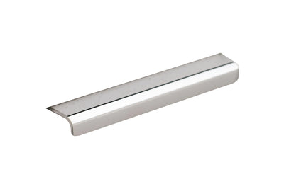 Kethy Modena Polished Stainless Steel Edge Pull DL2132/100A-PS – modern cabinet lip pull handle for kitchens, bathrooms, and custom joinery.