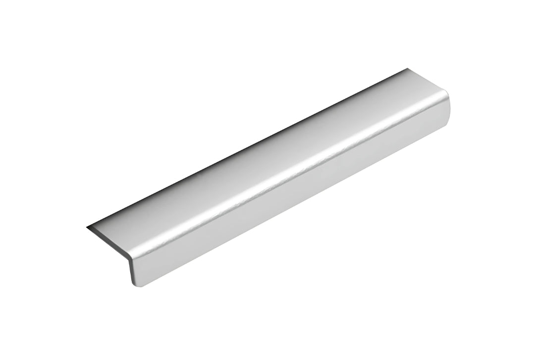 Kethy Modena Satin Stainless Steel Edge Pull DL2132/200A-SS – modern cabinet lip pull handle for kitchens, bathrooms, and custom joinery.