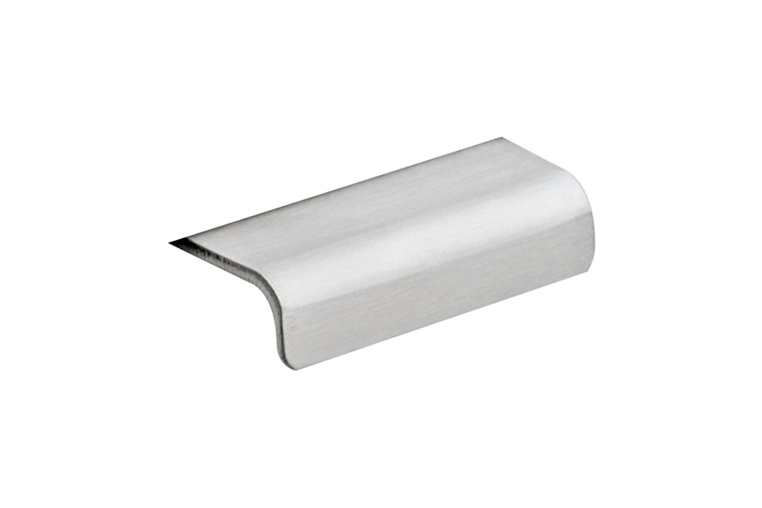 Kethy Modena Satin Stainless Steel Edge Pull DL2132/40A-SS – modern cabinet lip pull handle for kitchens, bathrooms, and custom joinery.