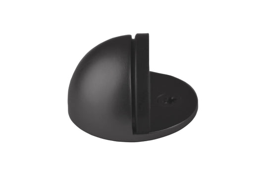 Product picture of the Graphite Grey Oval Door Stop on a white background.