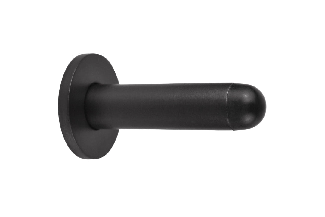 Product image of the Graphite Grey Pencil Door Stop 80mm on a white background.