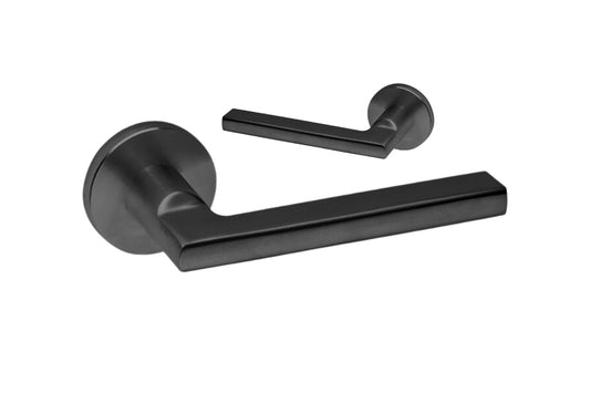 Product image of the Urban Matt Black Door Handles by Architectural Choice.