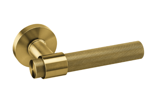 Product image for the Architectural Choice Monaco knurled lever handle.