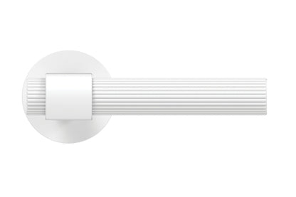 White cylindrical light fixture on a white background