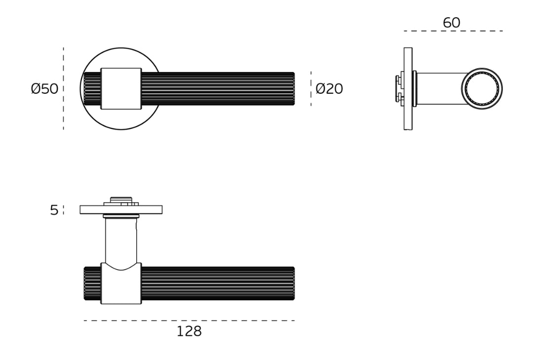 Technical drawing of a cylindrical component with dimensions