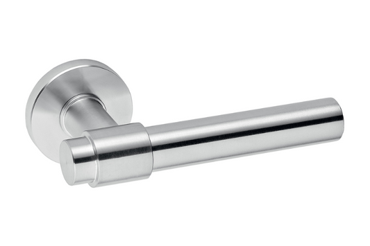 Product image of the Brooklyn Satin Stainless Steel Door Handles by Architectural Choice.
