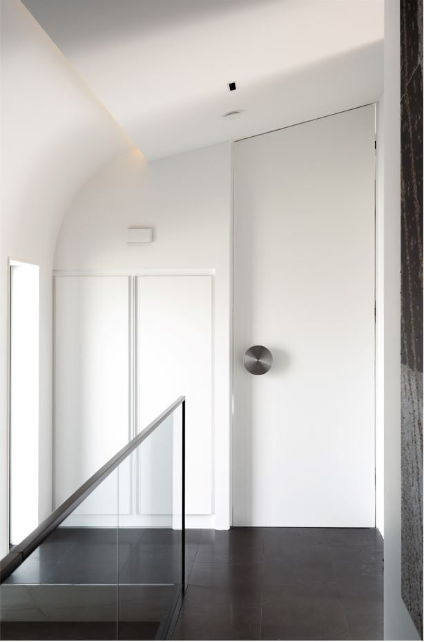 Insitu picture of the Brushed Stainless Full Moon Pull Handle.