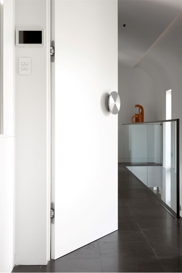 Insitu picture of the Brushed Stainless Full Moon Pull Handle.