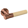 Product picture of the Wood Nature Titanium Copper Bamboo Door Handle on a white background.