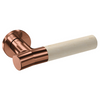 Product picture of the Wood Nature Titanium Copper Birch Door Handle on a white background.