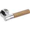 Product picture of the Wood Nature Polished Oak Door Handle on a white background.