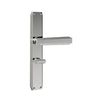 Art Deco Collection On Plate Polished Privacy handle — premium art deco door hardware on a white background.