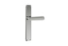 Art Deco Collection On Plate Polished Passage handle — premium art deco door hardware on a white background.