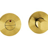 Product image of the Satin Brass Privacy Turn on a white background.