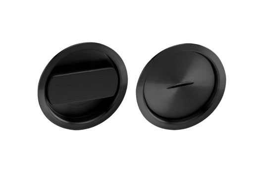 Product image of the Matt Black Flush Pull Privacy on a white background.