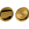 Product image of the Satin Brass Flush Pull Privacy on a white background.