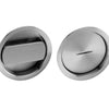 Product image of the Satin Stainless Steel Flush Pull Privacy on a white background.