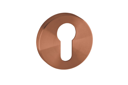 Product image of the Titanium Copper Euro Escutcheon 50mm Round on a white background.