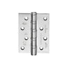 Product image of the JNF Satin Stainless Steel Ball Bearing Hinge 100x75mm on a white background.