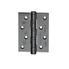 Product picture of the JNF Ball Bearing Hinge 100x75mm Matt Black on a white background.