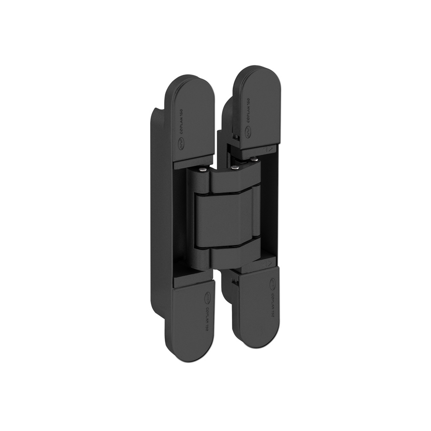 Product image of the IN.05.061.B 3D Adjustable Concealed Hinge 150 Black on a white background.