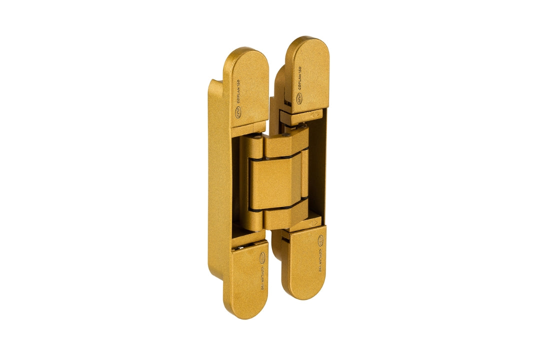 Product image of the IN.05.061.SG 3D Adjustable Concealed Hinge 150 Gold on a white background.