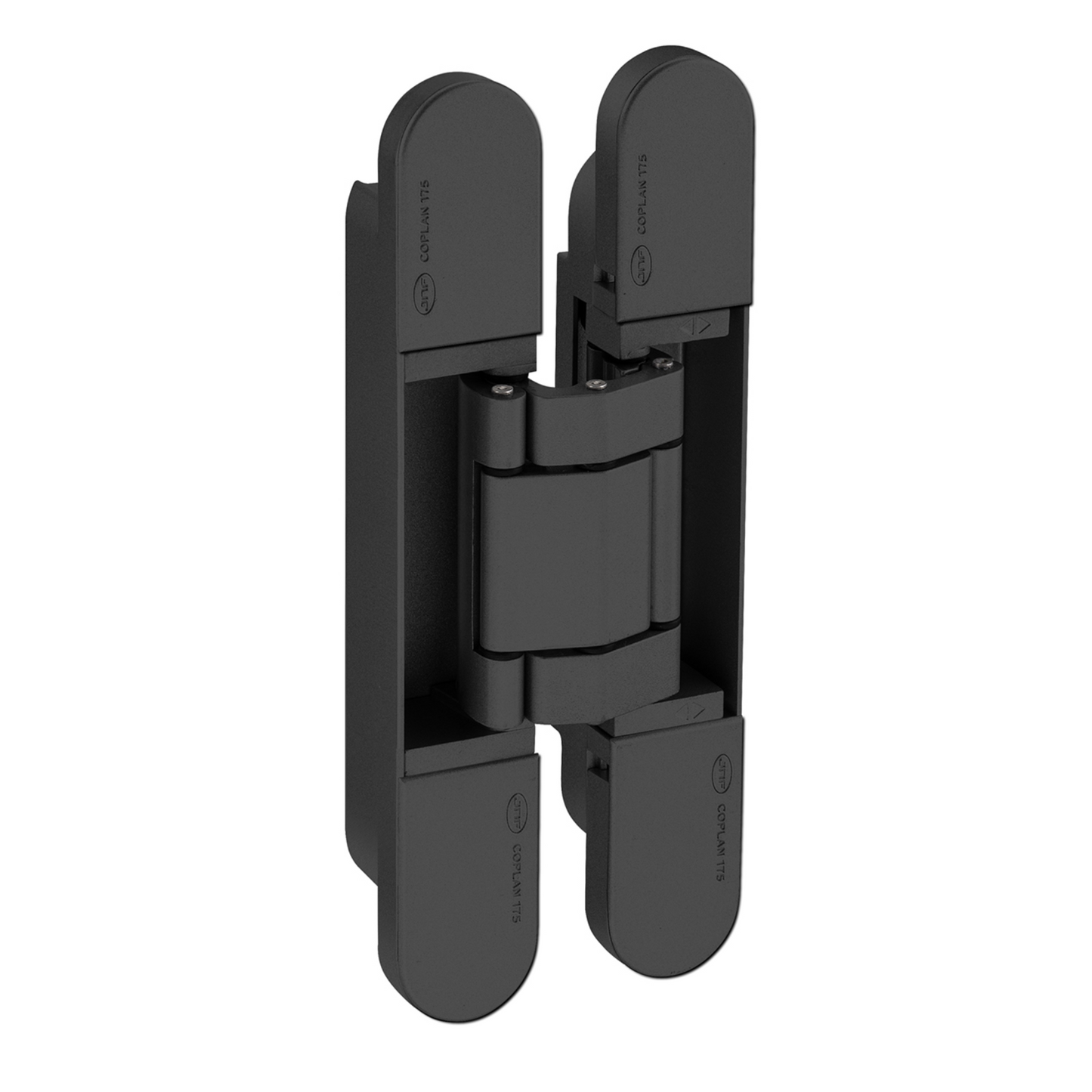 Product image of the IN.05.062.B 3D Adjustable Concealed Hinge 175 Black on a white background.