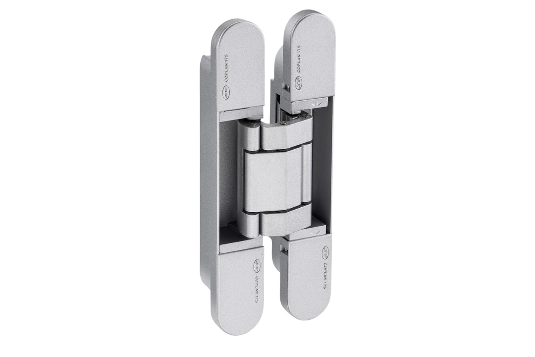 Product image of the IN.05.062 3D Adjustable Concealed Hinge 175 Brushed Chrome on a white background.