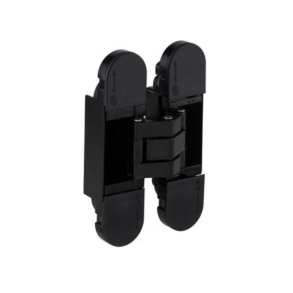 Product image of the IN.05.064.B 3D Concealed Hinge 120 Black on a white background.